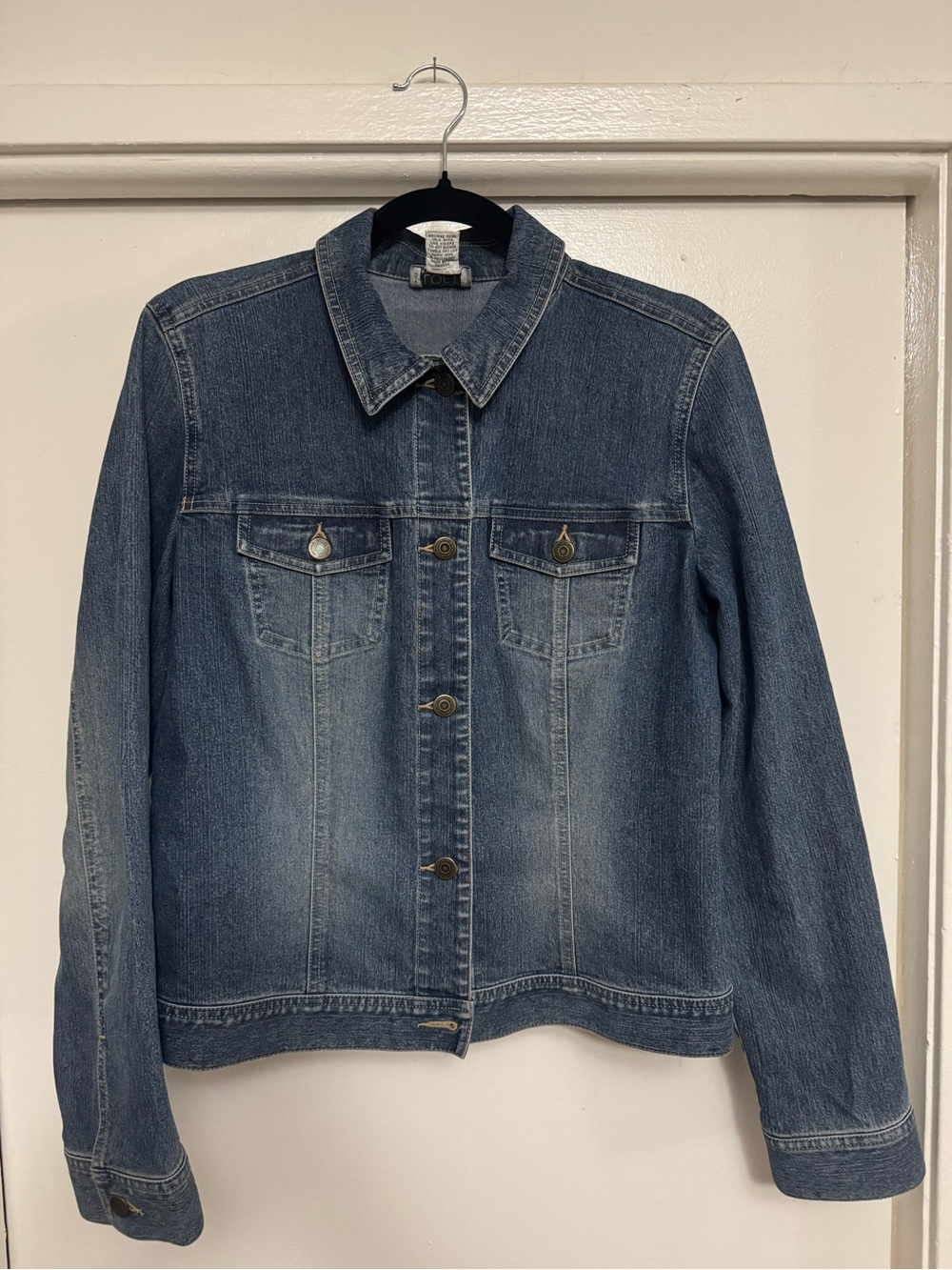 LOFT Medium Wash Denim Jacket in Blue